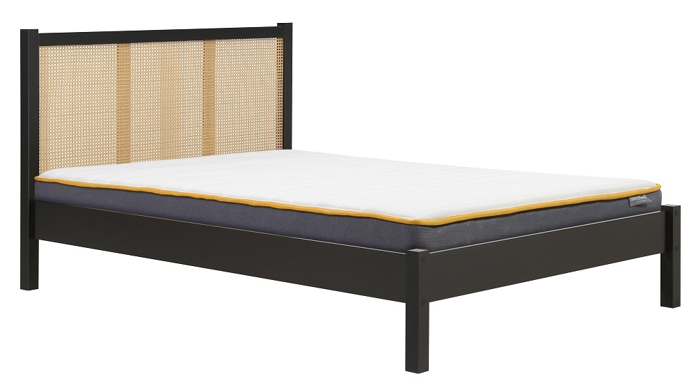 Product photograph of Croxley Black Wood Bed from Choice Furniture Superstore.